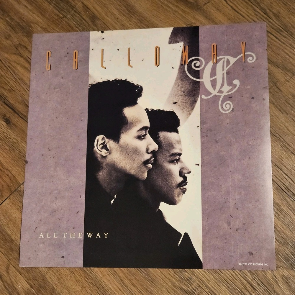 Calloway – All The WayPromo Poster 12x12 Double Sided Flat 1989 Electro Funk